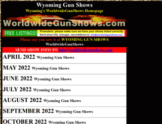 wyominggunshows.com screenshot