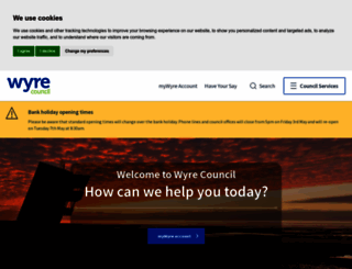 wyre.gov.uk screenshot