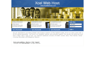 xcelwebhost.com screenshot