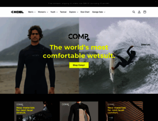 xcelwetsuits.com screenshot