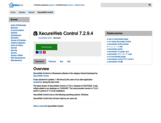 xecureweb-control.updatestar.com screenshot