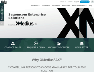 xmediusfax.sagemcom.com screenshot