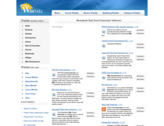 xml-feed-generator.winsite.com screenshot