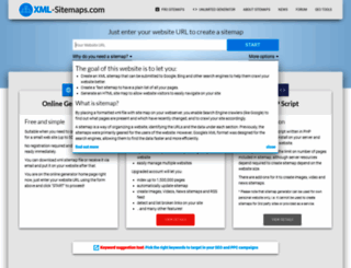 xml-sitemaps.com screenshot