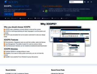 xoops.sourceforge.net screenshot