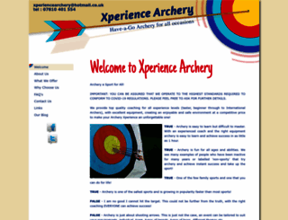 xperiencearchery.co.uk screenshot