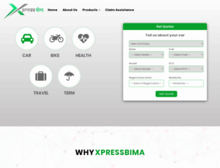 xpressbima.com screenshot