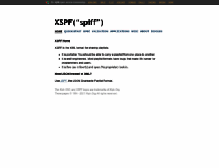 xspf.org screenshot