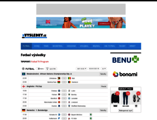 xvysledky.cz screenshot
