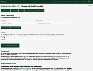xwords-generator.de screenshot