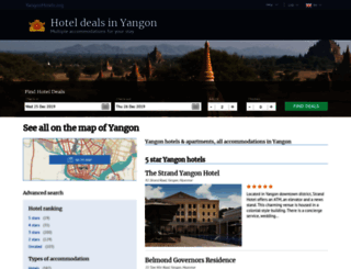 yangonhotels.org screenshot