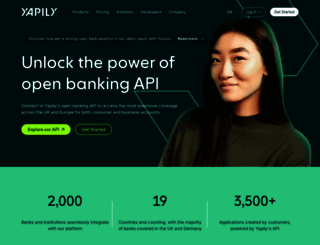 yapily.com screenshot