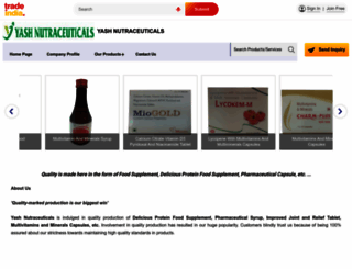 yashnutraceuticals.com screenshot