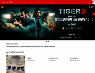 yashrajfilms.com screenshot