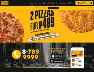 yellowcabpizza.com screenshot