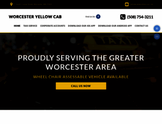 yellowcabworcester.com screenshot