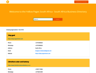yellowpages-south-africa.com screenshot