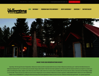 yellowstonecabinsandrv.com screenshot
