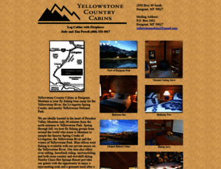 yellowstonecountrycabins.com screenshot