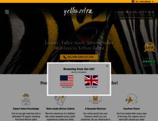 yellowzebrasafaris.com screenshot