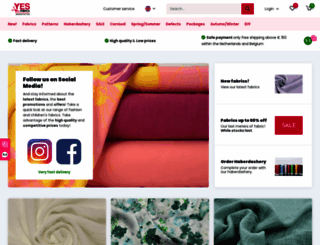 yesfabrics.eu screenshot