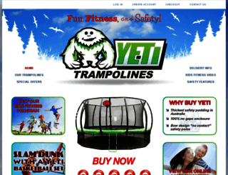 yetitrampolines.com.au screenshot