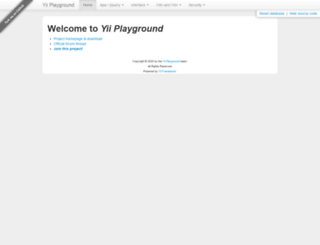 yiiplayground.com screenshot