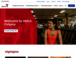 ymcacalgary.org screenshot