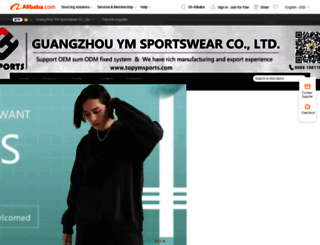 ymsportswear.en.alibaba.com screenshot