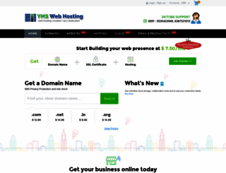 ymswebhosting.com screenshot