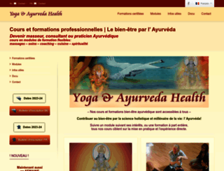 yoga-ayurveda.org screenshot