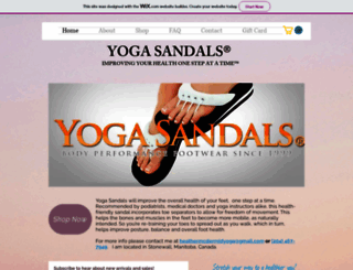 yogasandals.ca screenshot