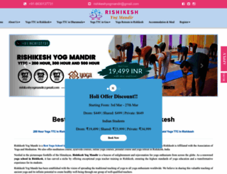 yogateachertrainingrishikesh.com screenshot