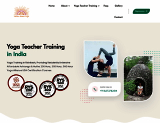 yogatrainingrishikesh.com screenshot