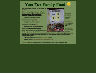 yomtovfamilyfeud.com screenshot