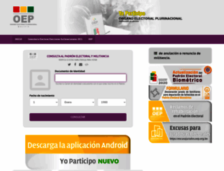 yoparticipo.oep.org.bo screenshot