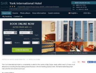 york-international-hotel-dubai.com screenshot