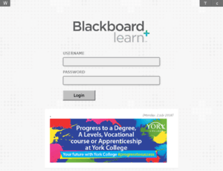 yorkcollege.blackboard.com screenshot