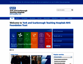 yorkhospitals.nhs.uk screenshot