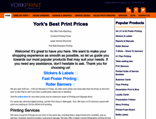 yorkprintcompany.co.uk screenshot