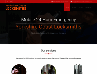 yorkshirecoastlocksmiths.com screenshot