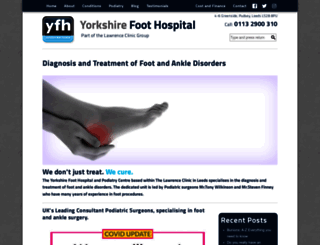 yorkshirefoothospital.co.uk screenshot