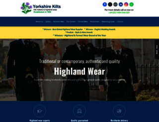 yorkshirekilts.co.uk screenshot