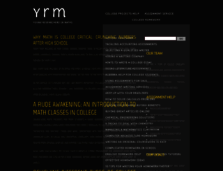 youngresearchersinmaths.org screenshot
