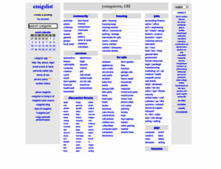 youngstown.craigslist.org screenshot
