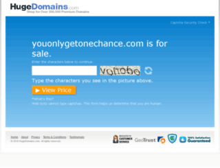 youonlygetonechance.com screenshot