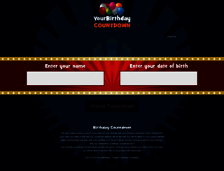 yourbirthdaycountdown.com screenshot