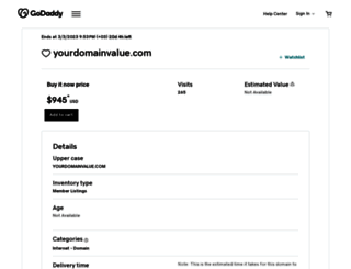 yourdomainvalue.com screenshot