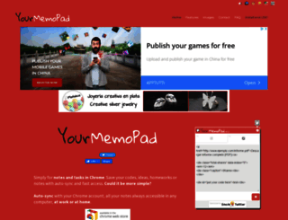 yourmemopad.com screenshot