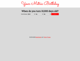 yourmetricbirthday.com screenshot